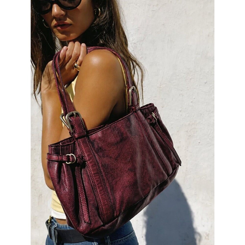 FREE PEOPLE Copenhagen Shoulder Bag In Red NWT 🔥